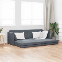 Floor Sofa Bed Dark Grey 213 x 70 x 77 cm Velvet