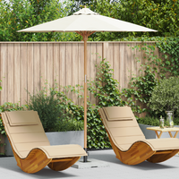 Garden Parasol Cream White 217x230 cm Bamboo
