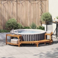 Hot Tub Surround Half-Round Brown 272 x 120 x 55,5 cm