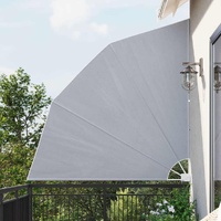 Collapsible Balcony Side Awning Grey 210x210 cm