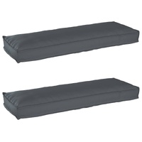Pallet Cushions for Bench 2 pcs Anthracite 120x40x8 cm Oxford Fabric
