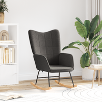 Rocking Chair Dark Grey Sherpa Fabric