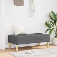 Bench Dark Grey 113x57x39 cm Fabric