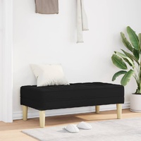 Black Bench 113x57x39 cm Fabric