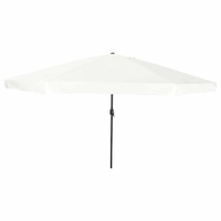 Garden Parasol Sand 394 x 394 x 248 cm Polyester and Steel
