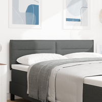 Headboard Lines Design Dark Grey 140 cm Fabric
