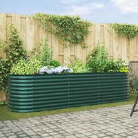 Raised Bed Green 320 x 80 x 81 cm Steel