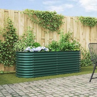 Raised Bed Green 240 x 80 x 81 cm Steel