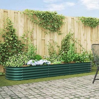 Raised Bed Green 320 x 80 x 44 cm Steel