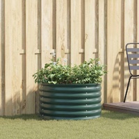 Raised Bed Green 80 x 80 x 44 cm Steel