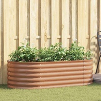 Raised Bed Brown 160 x 80 x 44 cm Steel
