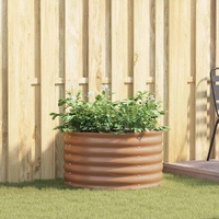 Raised Bed Brown 80 x 80 x 44 cm Steel