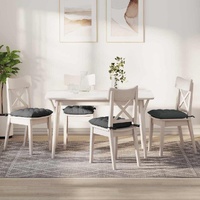Seat Cushions 4 pcs Dark Grey 40 x 40 x 6 cm Fabric