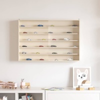 Wall Display Case with Shelf Beige 80 x 8,5 x 54 cm Plywood