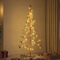 Wooden Christmas Tree with Stand Brown 180 cm Bamboo