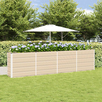 Planter Ivory 320 x 40 x 75 cm Steel