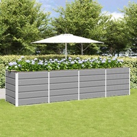 Planter Light Grey 320 x 80 x 75 cm Steel