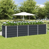 Planter Anthracite 320 x 80 x 75 cm Steel