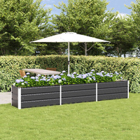 Planter Anthracite 290 x 50 x 45 cm Galvanised Steel