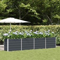 Planter Anthracite 385 x 50 x 75 cm Galvanised Steel