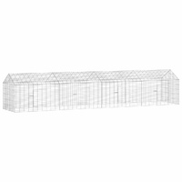 Rabbit Cage Silver 400 x 78 x 78 cm Galvanised Steel
