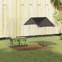 Rabbit Cage Silver 100 x 78 x 78 cm Galvanised Steel