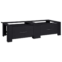 Washing Machine Pedestal 2 pcs Black 127 x 54.5 x 32.5 cm Steel