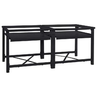 Washing Machine Pedestal 2 pcs Black 120 x 56 x 52 cm Steel