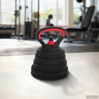 4-in-1 Dumbbell Barbell Kettlebell Set 30kg 30kg Black and Red