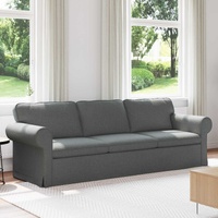 Sofa Dark Grey 245 x 82 x 80 cm Fabric
