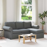 Sofa Dark Grey 195 x 138 x 80 cm Fabric