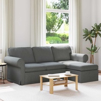 Sofa Dark Grey 215 x 138 x 80 cm Fabric