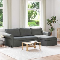 Sofa Dark Grey 245 x 138 x 80 cm Fabric