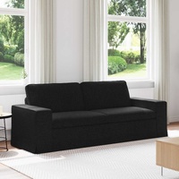 Sofa Black 222 x 80 x 82 cm Fabric