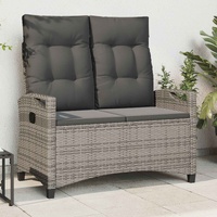 Garden Bench with Pillow Grey and Dark Grey 105 x 60 x 112 cm