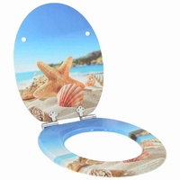 Soft-Close Toilet Seat Sea Muschel 44 x 38 cm MDF board