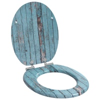 Soft-Close Toilet Seat Blue 44 x 38 cm MDF board