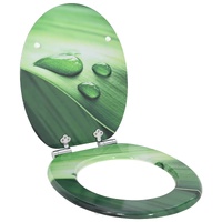 Soft-Close Toilet Seat Green Drop 44 x 38 cm MDF board