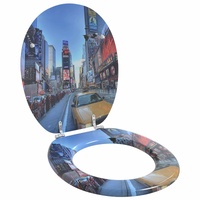 Soft-Close Toilet Seat Multicolour 44 x 38 cm MDF board