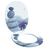 Soft-Close Toilet Seat Grey 44 x 38 cm MDF board
