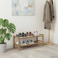 Shoe Rack with Shelf Natural 68 x 28 x 30 cm Bamboo