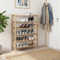 Shoe Rack with Shelf Natural 68 x 28 x 96 cm Bamboo