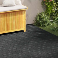 Stepping Stone 6 pcs Black 40.5 x 40.5 x 2 cm Rubber