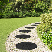 Stepping Stone 6 pcs Black Ø 44 x 2 cm Rubber