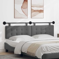 Hanging Headboard Wall-mounted Dark Grey 190 x 55 x 5 cm Fabric