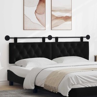 Hanging Headboard Wall-mounted Black 170 x 55 x 7 cm Velvet