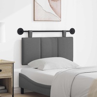 Hanging Headboard Wall-mounted Dark Grey 100 x 55 x 5 cm Fabric
