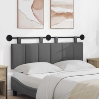 Hanging Headboard Wall-mounted Dark Grey 150 x 55 x 5 cm Fabric