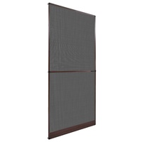 Hinged Insect Screen Manual Brown and Black 100 x 215 cm
