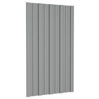 Roof Panel 36 pcs Grey 80 x 45 cm Galvanised steel